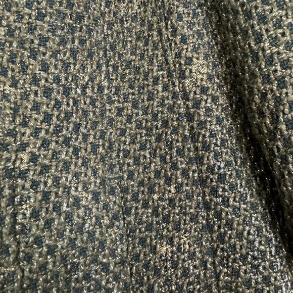 Chico’s Kellina Chocolate Brown Metallic Tweed Zip Front Size 1 Medium /8 - Picture 5 of 8